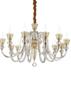 IDEAL LUX Κρεμαστό Φωτιστικό STRAUSS 12xE14 Κρύσταλλο – 140612