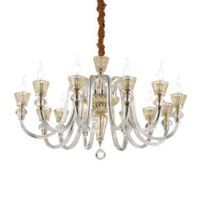 IDEAL LUX Κρεμαστό Φωτιστικό STRAUSS 12xE14 Κρύσταλλο – 140612