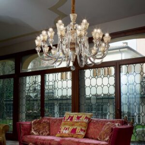 IDEAL LUX Κρεμαστό Φωτιστικό  STRAUSS 18xE14 Κρύσταλλο – 140629