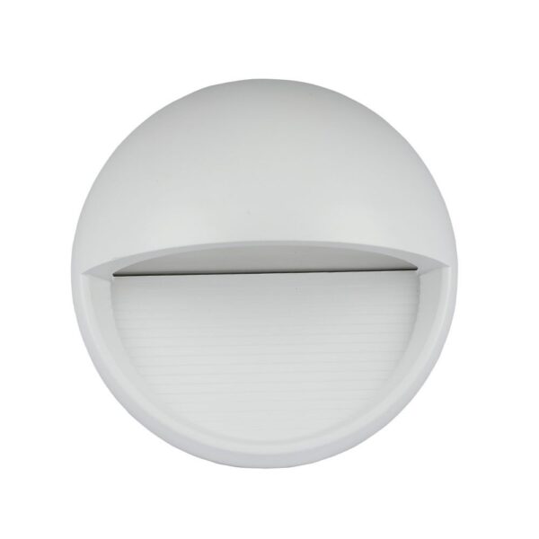 Επιτοίχιο Φωτιστικό LED για Σκαλοπάτια 3W V-TAC Λευκό Στρογγυλό Αδιάβροχο IP65 Θερμό Λευκό 3000K – 1408