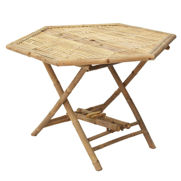 Nando pakoworld folding bamboo table natural 114x100x75cm 141-000016