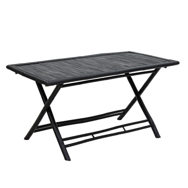 Badou pakoworld folding bamboo table black 150x80x77cm 141-000017