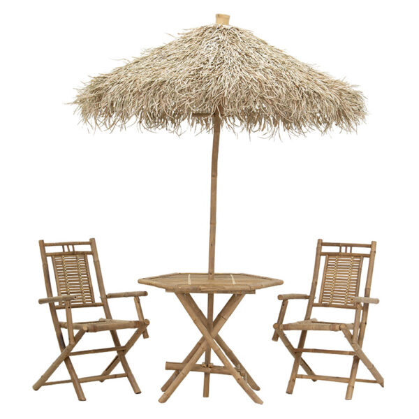 Saava pakoworld garden dining set 4pcs bamboo natural 141-000018