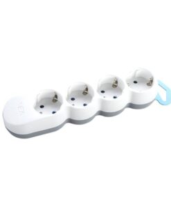 ΠΟΛΥΠΡΙΖΟ 4 ΘΕΣΕΩΝ ΜΕ ΚΑΛΩΔΙΟ ΟΒΑΛ 3X1,5mm 1,5m ΜΕ ΠΡΟΣΤΑΣΙΑ ΕΠΑΦΩΝ EUROLAMP – 147-62401