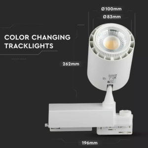 LED φωτιστικό ράγας COB 35W με επιλογή φωτός και γωνίας δέσμης Dimmable λευκό σώμα V-TAC – 1412