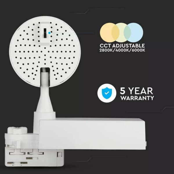 LED φωτιστικό ράγας COB 35W με επιλογή φωτός και γωνίας δέσμης Dimmable λευκό σώμα V-TAC – 1412