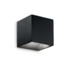 IDEAL LUX Απλίκα Τοίχου Βεράντας RUBIK LED 8.5W 4000K IP44 Μαύρου Χρώματος – 142302