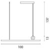 ΦΩΤΙΣΤΙΚΟ ΓΡΑΜΜΙΚΟ ΜΟΝΟΦΩΤΟ LED 20W ΜΑΥΡΟ  3 CCT  L100CM EUROLAMP – 144-16022