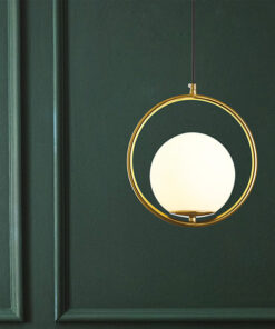 ΦΩΤΙΣΤΙΚΟ ΚΡΕΜΑΣΤΟ ΜΟΝΟΦΩΤΟ Ε27 ΧΡΥΣΟ Φ25*H25CM EUROLAMP – 144-28501