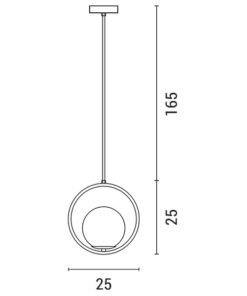 ΦΩΤΙΣΤΙΚΟ ΚΡΕΜΑΣΤΟ ΜΟΝΟΦΩΤΟ Ε27 ΧΡΥΣΟ Φ25*H25CM EUROLAMP – 144-28501