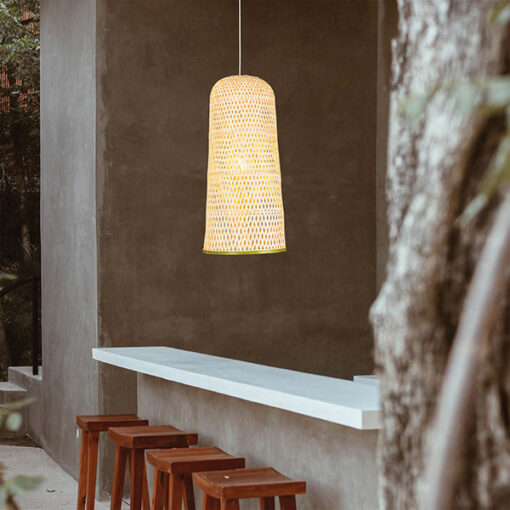 ΦΩΤΙΣΤΙΚΟ ΚΡΕΜΑΣΤΟ ΜΟΝΟΦΩΤΟ Ε27 MAX 60W D300x600H BAMBOO EUROLAMP – 144-31008