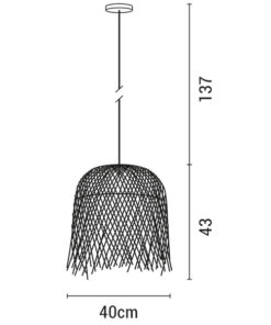 ΦΩΤΙΣΤΙΚΟ ΚΡΕΜΑΣΤΟ ΜΟΝΟΦΩΤΟ Ε27 MAX 60W D400XH430 BAMBOO EUROLAMP – 144-31009