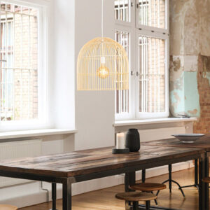 ΦΩΤΙΣΤΙΚΟ ΚΡΕΜΑΣΤΟ ΜΟΝΟΦΩΤΟ Ε27 MAX 60W D500X500 RATTAN EUROLAMP – 144-33014