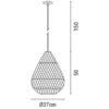 ΦΩΤΙΣΤΙΚΟ ΚΡΕΜΑΣΤΟ ΜΟΝΟΦΩΤΟ Ε27 MAX 60W RATTAN  ΛΕΥΚΟ EUROLAMP – 144-33018