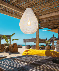 ΦΩΤΙΣΤΙΚΟ ΚΡΕΜΑΣΤΟ ΜΟΝΟΦΩΤΟ Ε27 D370x500 RATTAN ΜΑΥΡΟ EUROLAMP – 144-33020