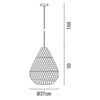 ΦΩΤΙΣΤΙΚΟ ΚΡΕΜΑΣΤΟ ΜΟΝΟΦΩΤΟ Ε27 D370x500 RATTAN ΜΑΥΡΟ EUROLAMP – 144-33020