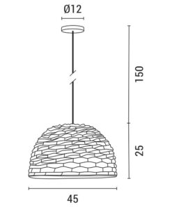 ΦΩΤΙΣΤΙΚΟ ΚΡΕΜΑΣΤΟ ΜΟΝΟΦΩΤΟ Ε27 BAMBOO EUROLAMP – 144-33021