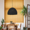 ΦΩΤΙΣΤΙΚΟ ΚΡΕΜΑΣΤΟ ΜΟΝΟΦΩΤΟ Ε27 RATTAN ΜΑΥΡΟ EUROLAMP – 144-33024