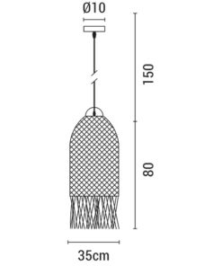 ΦΩΤΙΣΤΙΚΟ ΚΡΕΜΑΣΤΟ ΜΟΝΟΦΩΤΟ Ε27 MAX 60W RATTAN ΦΥΣΙΚΟ ΧΡΩΜΑ EUROLAMP – 144-33025
