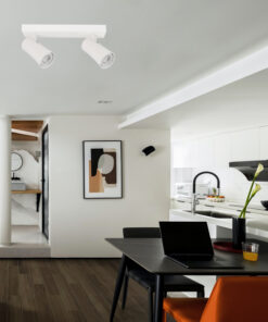 ΣΠΟΤ ΟΡΟΦΗΣ ΔΙΠΛΟ GU10 S1901 ΛΕΥΚΟ EUROLAMP 144-60007