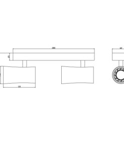 ΣΠΟΤ ΟΡΟΦΗΣ ΔΙΠΛΟ GU10 S1901 ΛΕΥΚΟ EUROLAMP 144-60007