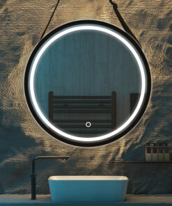 ΚΑΘΡΕΠΤΗΣ ΣΤΡΟΓΓΥΛΟΣ TOUCH LED ΜΕ ΜΑΥΡΟ ΣΤΗΡΙΓΜΑ 20w 3CCT 600mm EUROLAMP – 144-88007