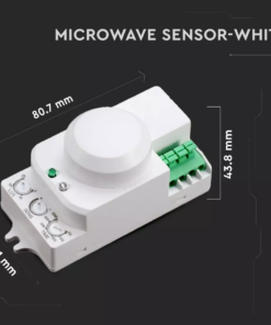 Ανιχνευτής κίνησης Microwave Max 300W Λευκό με λειτουργία παράκαμψης V-TAC – 1446