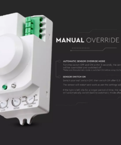 Ανιχνευτής κίνησης Microwave Max 300W Λευκό με λειτουργία παράκαμψης V-TAC – 1446