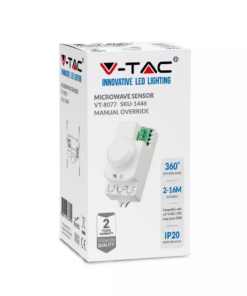 Ανιχνευτής κίνησης Microwave Max 300W Λευκό με λειτουργία παράκαμψης V-TAC – 1446