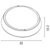 ΦΩΤΙΣΤΙΚΟ ΤΟΙΧΟΥ ΣΤΡΟΓΓΥΛΟ LED 30W Φ320×102 4000K IP65 ΜΑΥΡΟ PLUS EUROLAMP – 145-20037