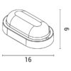 ΦΩΤΙΣΤΙΚΟ ΤΟΙΧΟΥ ΟΒΑΛ LED 8W 160x90x51 6500K IP54 ΛΕΥΚΟ PLUS EUROLAMP – 145-20038