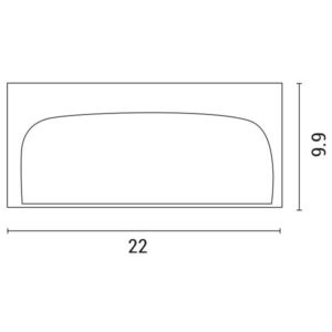 ΑΠΛΙΚΑ ΤΟΙΧΟΥ LM03 ΟΒΑΛ E27 220x99x100 IP54 ΓΚΡΙ PRO EUROLAMP – 145-20232