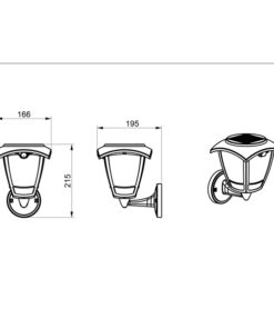 ΗΛΙΑΚΗ ΑΠΛΙΚΑ ΤΟΙΧΟΥ & ΑΝΙΧΝΕΥΤΗ ΚΙΝΗΣΗΣ 3W 400LM 165x225x210mm 3CCT DIMMING ΜΕ TYPE C IP44 EUROLAMP – 145-20860