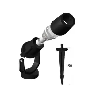 FUMAGALLI MINITOMMY EL SPIKE ΠΡΟΒΟΛΕΑΣ ΓΚΡΙ ΜΕ ΚΑΡΦΙ 3,5W GU10 310x122x135mm 2CCT (2700/4000K) EUROLAMP – 145-26107