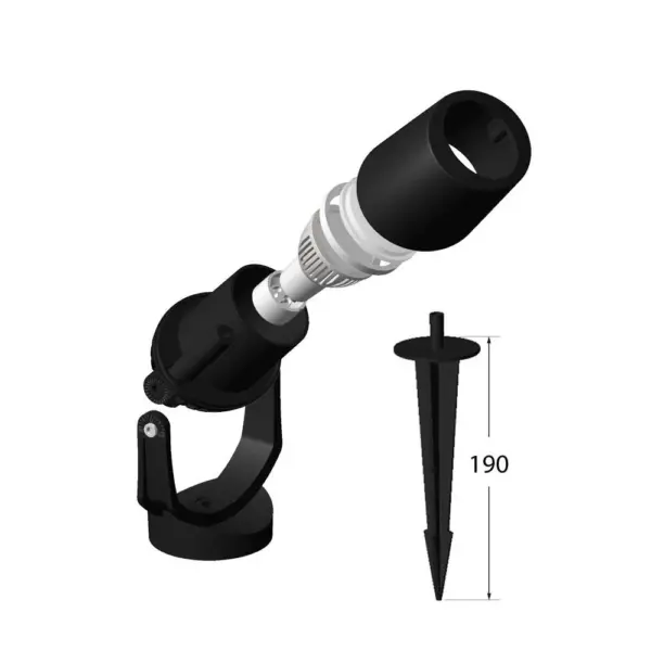 FUMAGALLI MINITOMMY EL SPIKE ΠΡΟΒΟΛΕΑΣ ΓΚΡΙ ΜΕ ΚΑΡΦΙ 3,5W GU10 310x122x135mm 2CCT (2700/4000K) EUROLAMP – 145-26107