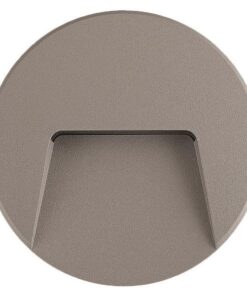 ΦΩΤΙΣΤΙΚΟ ΤΟΙΧΟΥ SLIM LED 3W IP65 230V Φ135MM ΓΚΡΙ PRO EUROLAMP – 145-52015