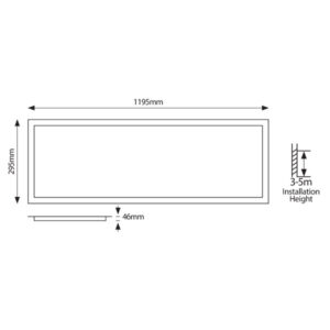 ΦΩΤΙΣΤΙΚΟ BACKLIGΗΤ UGR19 120X30 45W 4000Κ 220-240V ΛΕΥΚΟ EUROLAMP – 145-56147