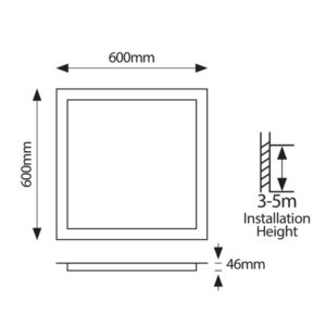 ΦΩΤΙΣΤΙΚΟ BACKLIGΗΤ UGR19 60X60  27-34-40-48W 6500Κ 220-240V ΛΕΥΚΟ EUROLAMP – 145-56230