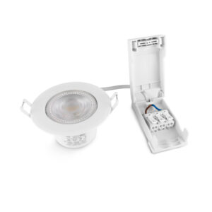 ΣΠΟΤ ΧΩΝΕΥΤΟ ΣΤΕΓΑΝΟ ΚΙΝΗΤΟ 5.5W Φ87 TRIAC 3CCT IP44 MΕ CONNECTION BOX ΛΕΥΚΟ EUROLAMP – 145-68906
