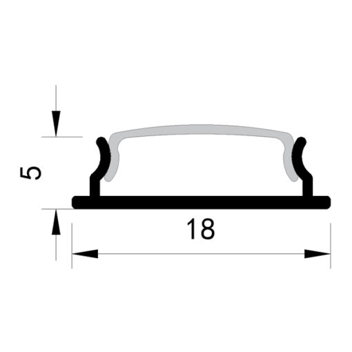 ΠΡΟΦΙΛ ΕΥΚΑΜΠΤΟ ΕΞΩΤΕΡΙΚΟ  2000*10*10 90° EUROLAMP – 145-70904