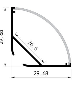 ΠΡΟΦΙΛ ΑΛΟΥΜΙΝΙΟΥ ΔΙΠΛΟ 90° EUROLAMP 145-70914