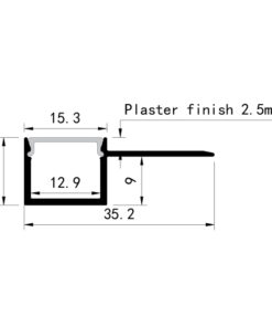 ΠΡΟΦΙΛ ΧΩΝΕΥΤΟ ΓΥΨΟΣΑΝΙΔΑΣ 2000*15,3*12,5 PLUS EUROLAMP – 145-70957