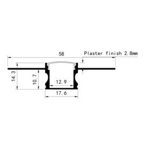 ΠΡΟΦΙΛ ΧΩΝΕΥΤΟ ΓΥΨΟΣΑΝΙΔΑΣ 2000*17,6*14,3PLUS EUROLAMP – 145-70960