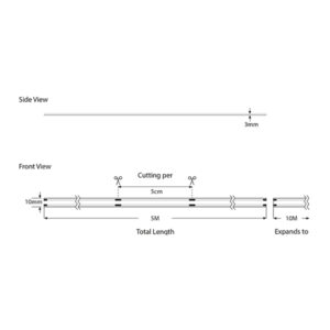 ΤΑΙΝΙΑ LED COB 5M 16W 24V RGB+3000k+6000k 640 L/M IP44 PRO EUROLAMP – 145-72033