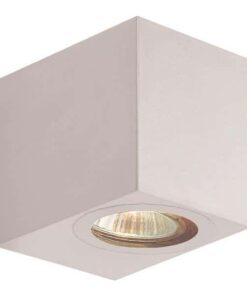 ΑΠΛΙΚΑ ΤΟΙΧΟΥ DOWN ΤΕΤΡΑΓΩΝΗ GU10 IP54 ΛΕΥΚΗ EUROLAMP – 145-82070