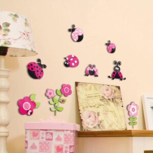 Pink Ladybugs αυτοκόλλητα 3 επιπέδων M Ango – 14506