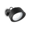 IDEAL LUX Φωτιστικό Τοίχου Βεράντας LITIO 1xGX53 IP66 Μαύρου Χρώματος – 145341