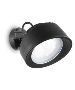 IDEAL LUX Φωτιστικό Τοίχου Βεράντας LITIO 1xGX53 IP66 Μαύρου Χρώματος – 145341