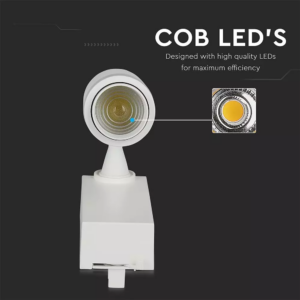 LED φωτιστικό ράγας COB 15W με επιλογή φωτός και γωνίας δέσμης Dimmable μέσω smart phone λευκό V-TAC- 1456