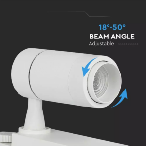 LED φωτιστικό ράγας COB 15W με επιλογή φωτός και γωνίας δέσμης Dimmable μέσω smart phone λευκό V-TAC- 1456